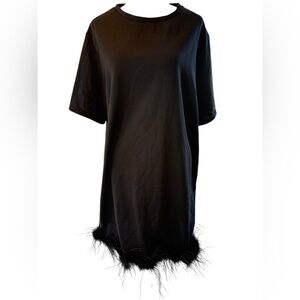 Women’s Fashion Nova Piper Feather Mini black dress NWT Size XL